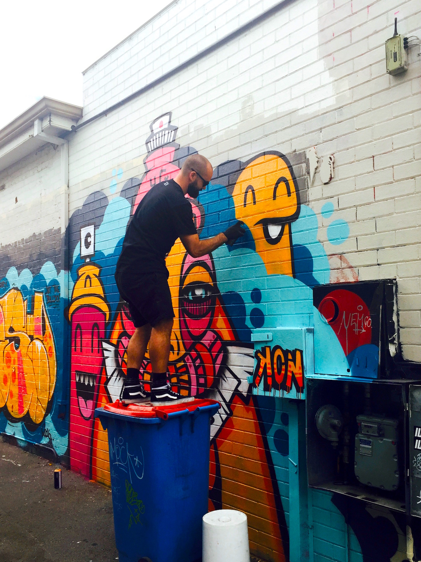 Künstler bei der Arbeit